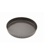 Carbon Steel Non-Stick Fluted Quiche Tin 25cm - Genware