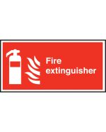 Fire Extinguisher Text & symbol Sign 100x200mm