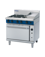 Blue Seal Evolution G56C - Gas 4 Burner Range, 300mm Griddle with Gas Convection Oven 900mm - Natural Gas