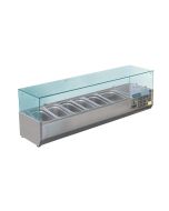 Polar GD876 ountertop Prep Fridge 5x 1/4GN & 1x 1/2GN