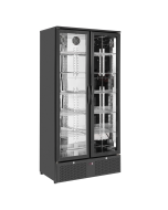 Sterling Pro SP220-BK Black Double Door Upright Bottle Cooler, 458 Litres