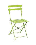 Bolero Pavement Style Steel Chairs Green  (Pack of 2)   GH552