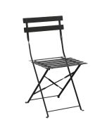 Bolero Pavement Style Steel Chairs Black (Pack of 2)  GH553