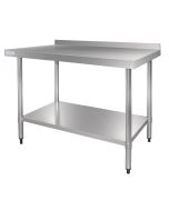 Vogue Stainless Steel Table with Upstand 600mm - GJ505 - 600(W) x 700(D) x 900(H)mm