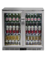 Polar GL008 Back Bar Cooler with Hinged Doors in Stainless Steel 208Ltr