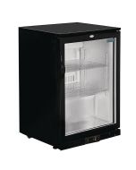 Polar GL011 - Bar / Bottle Cooler Hinged Door - Black, LED Lighting