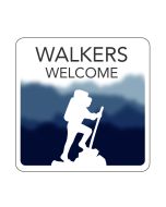 Walkers Welcome Hospitality Window Sticker. 150x150mm