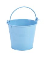 Galvanised Steel Serving Bucket 10cm Dia Blue - Genware