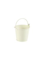 Galvanised Steel Serving Bucket 10cm Ø White - Genware