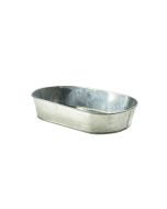 Galvanised Steel Serving Platter 24X15cm - Genware