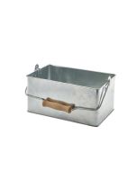 Galvanised Steel Rectangular Table Caddy 24.5x15.5x12.5cm - Genware