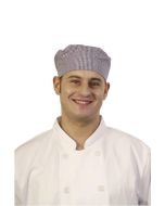 Chef's Skull Cap Blue & White Small Check