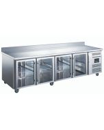 Blizzard HBC4CR 4 Glass Door Refrigerated Prep Counter 1/1GN 553L