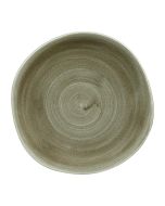 Churchill Stonecast Patina Antique Organic Round Plates Green 264mm - HC821