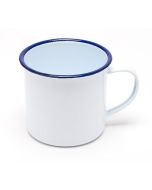 Enamel Mug Blue & White 9cm Diameter