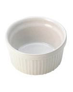 White Souffle Dish Ceramic 15 x 6.5cm / 0.75 Ltr