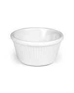 Melamine Ramekin White Ribbed 4oz Pack 6