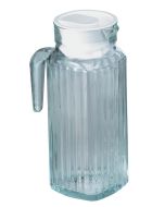 Pk 6 Glass Ribbed Jug & Lid 1.2 Ltr/2.5pt