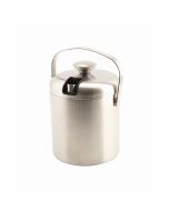 Genware Insulated Stainless Steel Ice Bucket&Tong 1.2L