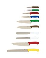 10 Piece Colour Coded Knife Set + Knife Case - Genware