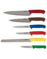 6 Piece Colour Coded Knife Set + Knife Wallet - Genware