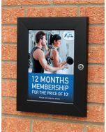 40"x60" (1016x1524mm) Black Lockable poster frame.