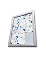 8 x A4 Silver Magnetic Dry Wipe Premium Lockable Notice Board.