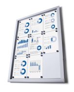 9 x A4 Economy Wall Mounted Lockable Dry Wipe Notice Board.