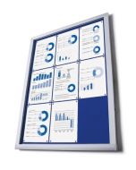 12 x A4 Economy Wall Mounted Lockable Felt Notice Board. (State felt colour)