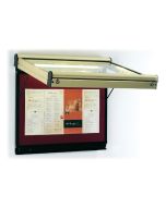 2 x A4 Portrait Illuminated Prestige Outdoor Lockable Menu Case (Gold or Silver)