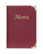 A5 Menu Holder Wine Red 8 Pages - Genware