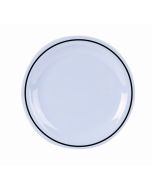 Genware Melamine 6.25" Plate - Black Band - Pack of 12