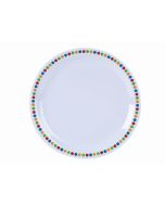 Genware Melamine 9" Plate- Coloured Circles - Pack of 12