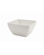 White Melamine Curved Square Bowl 19cm - Genware