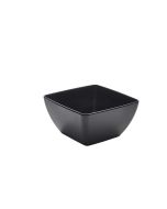 Black Melamine Curved Square Bowl 19cm - Genware