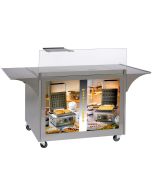 Roller Grill MG-02 - Mobile Stainless Steel Servery Cart