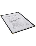 American Style Clear Menu Holder - 1 Page - Genware