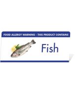 Allergen Warning Buffet Tent Notice "This Product Contains Fish" BT008