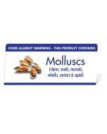 Allergen Warning Buffet Tent Notice "This Product Contains Molluscs" BT0018