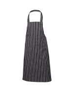 Navy Butchers Stripe Bib Apron 70cm X 100cm - Genware