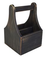 Black Wash Wooden Table Caddy NAT-CDB