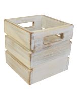 White Washed Mini Crate 16 x 16 x 16 xm - NAT-MCW