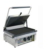 Roller Grill PANINI L Large Single - Ribbed Top & Flat Base Plates Contact Grill