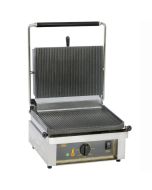 Roller Grill PANINI R Large Single - Ribbed Top & Base Plates Contact Grill