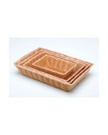 Rectangular Polywicker Basket 16"X11"X3" - Genware