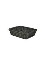 Polywicker Display Basket Black 36.5X29X9cm - Genware