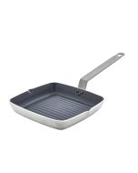 Genware Square Ribbed Skillet 24cm Teflon Plus