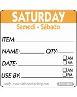 50mm Saturday Removable Day Label (500) - Genware