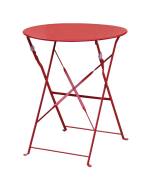 Bolero Red Pavement Style Steel Table 595mm