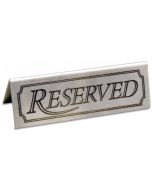 Stainless Steel Reserved Table Sign For Restaurants / Cafes / Pubs